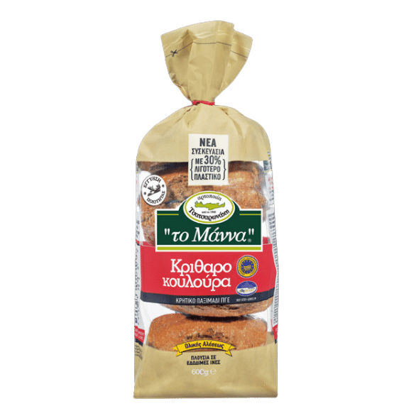 Gersten-Rundzwieback (600g) To Manna von To Manna bei Araxxon - Hochwertiges griechisches Produkt. Gersten-Rundzwieback (600g) To Manna από To Manna στο Araxxon - Αυθεντικό ελληνικό προϊόν.